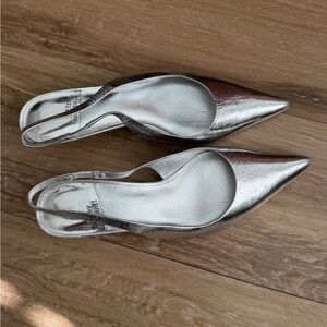 Jeffrey Campbell silver Women's Slingback Heels